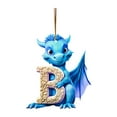 thumbnail image 2 of Dmlowu 26 Letter Christmas Tree Ornaments - Christmas Dragon Ornaments for Xmas Tree, Lightweight Sturdy Christmas Decorations Pendant for Holiday Party, DIY Hanging Decor Dragon, Blue, 2 of 3