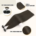 thumbnail image 2 of Sassina Hair Keratin Bond Flat Tip Extensions 100% Virgin Hair 2A# Dark Chocolate Brown 22 Inch, 2 of 7