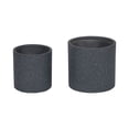 thumbnail image 6 of Dark Grey Resin Planters with Speckled Design (Set of 2), 6 of 7