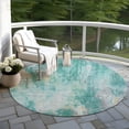 thumbnail image 6 of Addison Rugs Chantille Indoor/Outdoor Transitional Abstract Teal Washable Round Rug, 8' x 8', 6 of 6