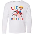 thumbnail image 3 of Inktastic Farmer Tractor EIEIO Little Bro Long Sleeve Youth T-Shirt, 3 of 5