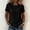 Black, variant on Womens Solid Blue Crew Neck Short Sleeve Top - Breathable Polyester Relaxed Fit Everyday Basic Tee S-XXL,Size L