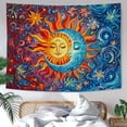 thumbnail image 2 of Gojian Yellow Sun and Moon Tapestry Vintage Indie Boho Tapestry Wall Hanging with Sunflowers Butterfly Moth Constellation Aesthetic Wall Tapestries for Bedroom Dorm Living Room, 2 of 6