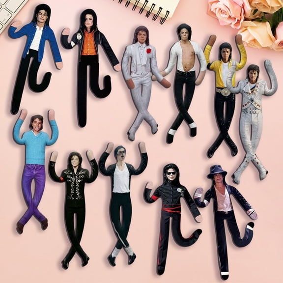 2026 New 11‑Pcs 11" Michael Plush Doll Set, Poseable Pop‑Star Stuffed Figures, Soft Pillow‑Style Collectible Toys, Gift for Music Fans
