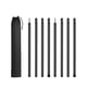 thumbnail image 2 of Pictos de carpa de 8x para lona lival ligera portátil fácil de instalar postes de lona de campamento Negro 575cmx25 cm, 2 of 8
