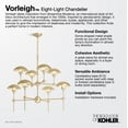 thumbnail image 2 of Kohler Lighting 27951-Ch08 Vorleigh 26" Wide 8 Light Adjustable Dome Chandelier - Nickel, 2 of 7
