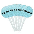 thumbnail image 1 of Freeman Cupcake Picks Toppers - Set of 6 - Blue Speckles, 1 of 1