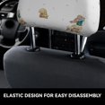 thumbnail image 3 of Uemuo Rabbit Blowing Dandelions Printed 2 PCS Car All-Inclusive Headrest Cover, Headrest Protector, Soft Elastic Breathable Seat Headrest Anti-Dirty Cover Headrest Cover Protector, 3 of 6