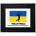 thumbnail image 1 of Ukraine Olympic - Volleyball - Flag - Silhouette Framed Print Poster Wall or Desk Mount Options, 1 of 5