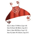 thumbnail image 2 of Women Hollow Out Crochet Halter Boho Bikini Top Swim Bra Halter Boho Bandage Backless Beach Swim Bra, 2 of 7
