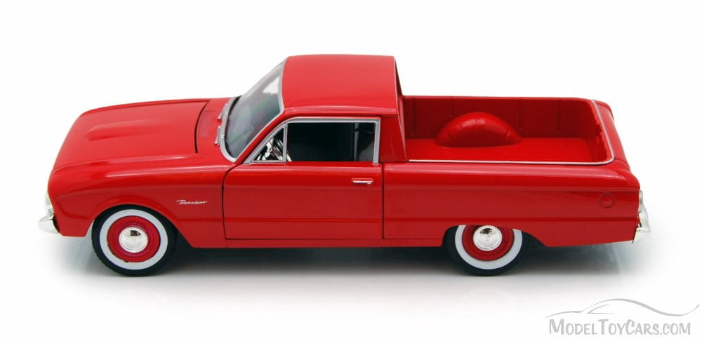 1960 Ford Ranchero Pickup Truck, Red - Motormax 79321 - 1/24 Scale Diecast Model Car