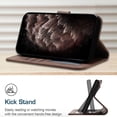 thumbnail image 3 of Leather Magnetic Closure Case with Flip Wallet Stand Function Cover compatible Oppo A55 5G Cheap and fine, 3 of 5