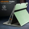 thumbnail image 4 of JETech Case for iPad Air 11-Inch M3/M2 (2025/2024), iPad Air 5/4 (10.9-Inch, 2022/2020 Model, 5th/4th), PU Leather Business Folio Protective Tablet Cover Pocket, Multi-Angle Viewing (Green), 4 of 6