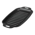 thumbnail image 3 of Siruishop Barbecue Grill Plate Steak Pan Carbon Steel Cookware Black Versatile Rectangular L, 3 of 8