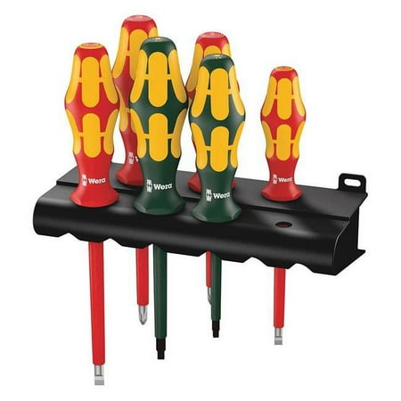 UPC: 4013288122957 | Wera Tools 05347777001 Laser Etched Tip Screwdriver Rack Set – 6 Piece