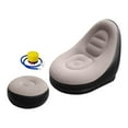 thumbnail image 2 of Abbracc Inflatable Lounge Chair with Foot Stool Couch for Bedroom Backyard Farmhouse Coffee, 2 of 9