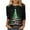 Black-Christmas Shirts, variant on Jsaierl Womens Christmas Shirts Plus Size Xmas Tree Graphic Tees Stretch Round Neck T-shirt 3/4 Sleeve Dressy Casual Blouse Tops Christmas Costumes