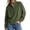 Green #019, variant on Womens Sweatshirt Waffle Knit Oversized Button Henley Pullover Tops, XL