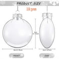 thumbnail image 2 of 12 Pcs Clear Fillable Ornament Balls,3.15 in Flat Discs Christmas Ornaments,Hanging Christmas Balls with Rope and Removable Metal Cap for Christmas Tree DIY Craft Projects Wedding Party Decorations, 2 of 7