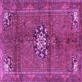 thumbnail image 1 of Ahgly Company Indoor Square Medallion Purple Traditional Area Rugs, 5' Square, 1 of 4