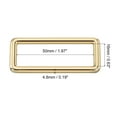 thumbnail image 2 of Uxcell 8Pack Metal Rectangle Ring, 2 x 5/8 Inch Metal Rectangular Buckle for Bag Belt, Gold, 2 of 5