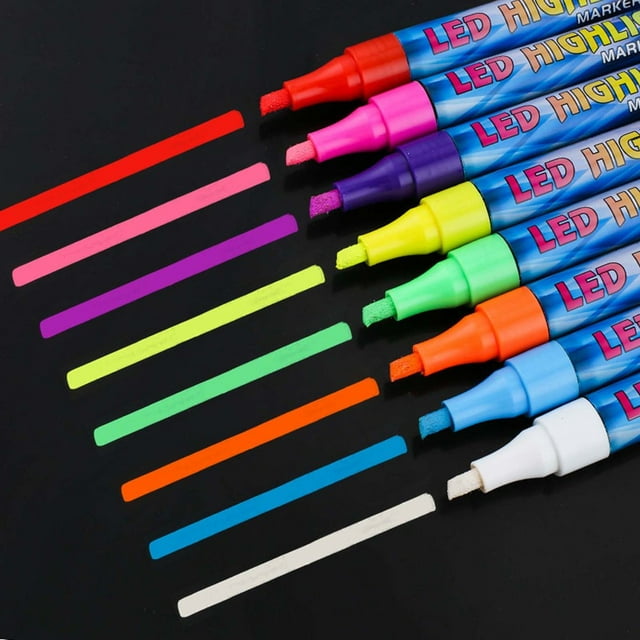 LED Electronic Fluorescent Pen Set 10ml Colorful Neon Markers for Glow Boards Illuminate Your Creative Messages Office & Stationery Sale Savings