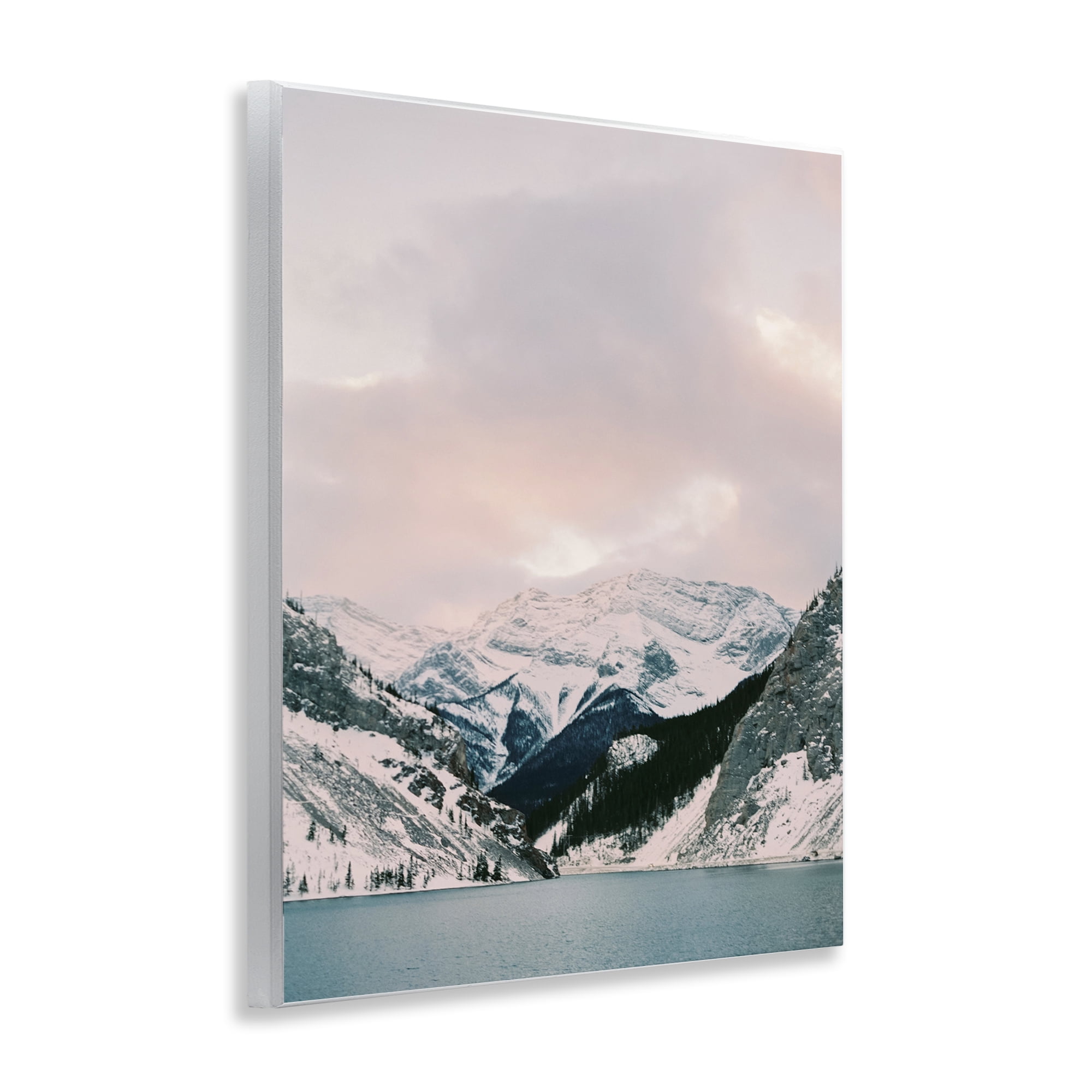 Stupell Industries Snowy Peaks Seascape Landscape Photography Unframed Art Print Wall Art, 11 x 14