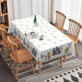 thumbnail image 2 of Nanqianyi Christmas Tablecloth 60 x 84 Inch Rectangular, Golden Elk Grey XMAS Tree Winter Snowflake Washable Table Cloth for Kitchen Dinner Home Decor, 2 of 12