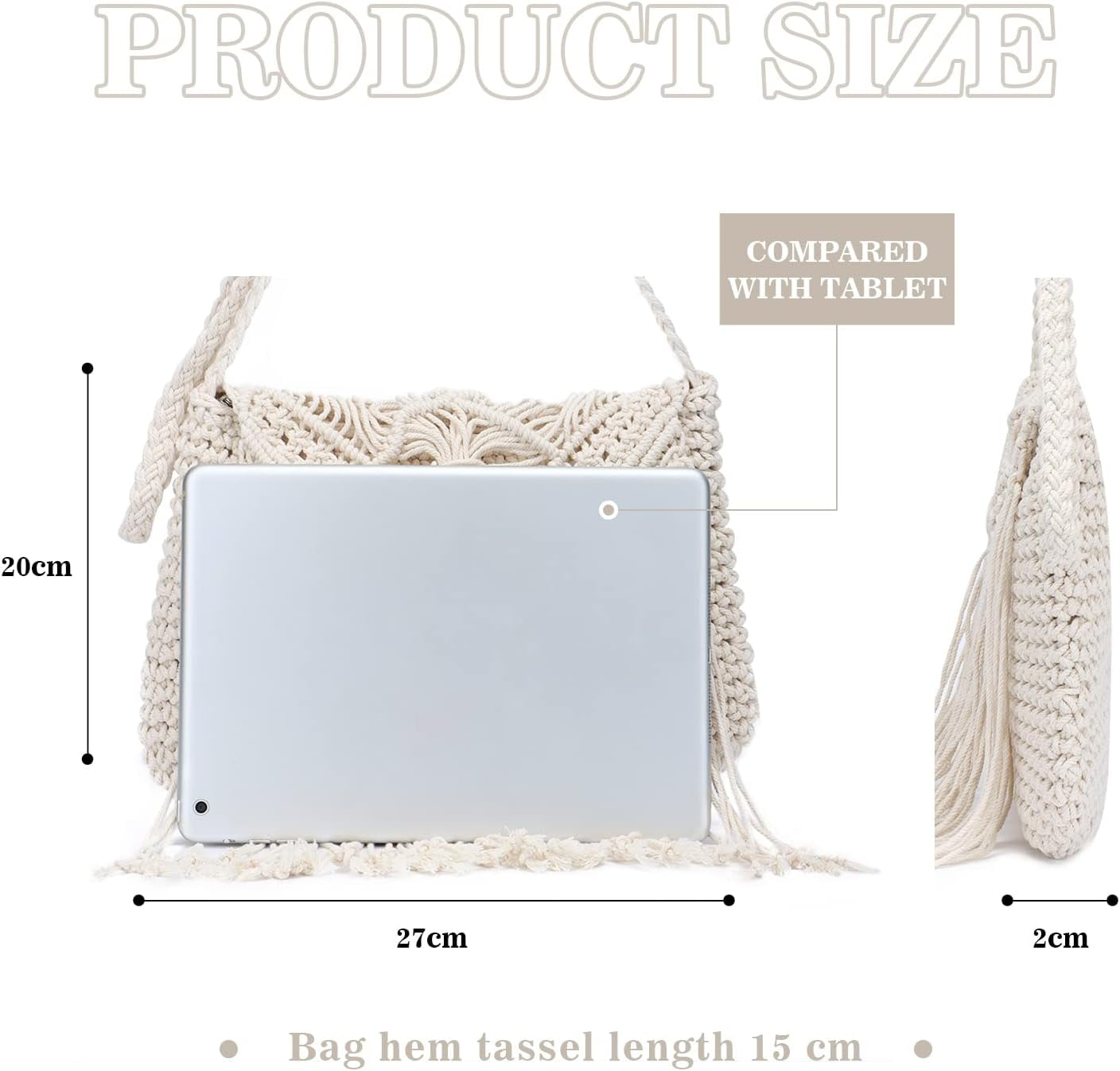 Retro Crochet Crossbody Shoulder Bag for Women Woven Fringe hobo bags Summer Beach Handmade Purse