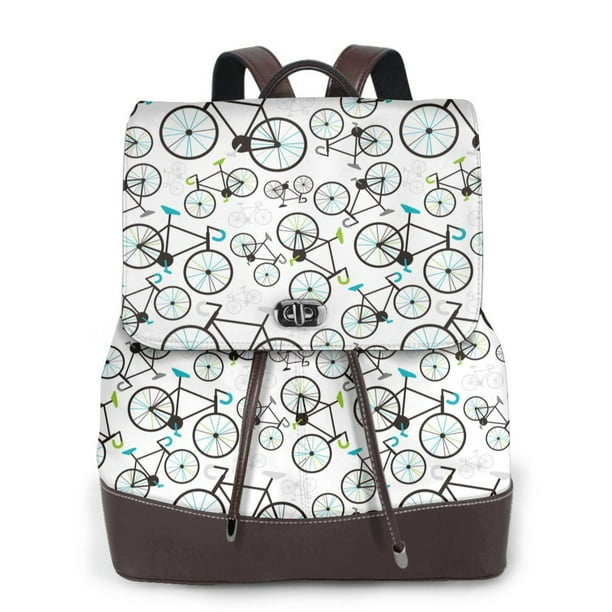 Disketp Bicycle Mochila de Cuero para Mujer, Bolso de Espalda Antirrobo con Estilo para Viaje, Trabajo y Uso Diario