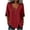 Red, variant on KyCheLot V Neck Tops for Women Short Sleeve Flare Sleeve Slit Hem Solid Color Tops Comfy Casual Summer Clothes