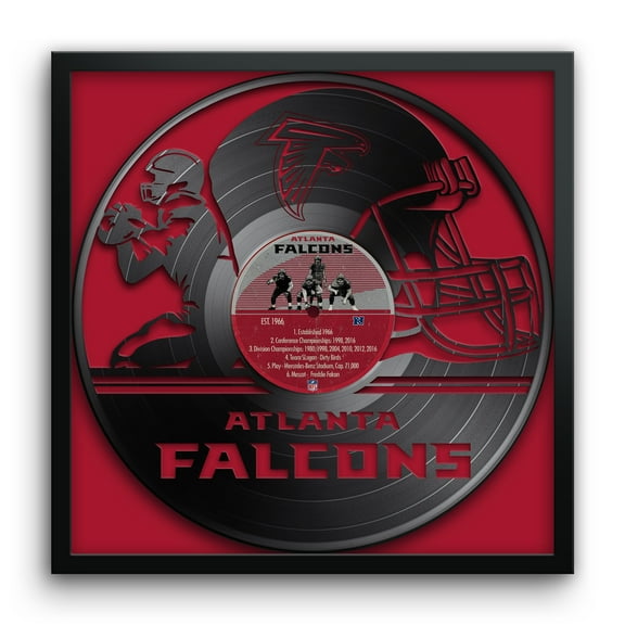Atlanta Falcons Framed 13" x 13" Vinyl Record Art Print