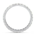 thumbnail image 4 of 1 Carat Round Cut Lab Created Moissanite Diamond Full Eternity Stackable Wedding Band Ring For Women In 10K Solid White Gold (G-H Color, VVS1 Clarity, 1 Cttw)-7, 4 of 7