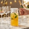 thumbnail image 6 of Clear Glass Water Pitcher,20 OZ Heat Resistant Glass Pitcher with Stainless Steel Lid & Spout,Borosilicate Glass Carafe for Water,Iced Tea,Coffee,Juice,Beverages for Home,Kitchen & Daily Use, 6 of 7