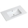 thumbnail image 2 of Saint Birch White Ceramic 1 Hole Single Bathroom Vanity Top With Sink, 2 of 4