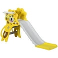 thumbnail image 2 of Qaba 2 in 1 Toddler Slide for Indoors with Basketball Hoop, Yellow, 2 of 9
