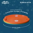 thumbnail image 3 of Flexible Flyer Flying Saucer 26" Plastic Snow Sled for Kids & Adults, Blue, 3 of 8