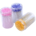 thumbnail image 6 of 50Pcs/Bottle Disposable Eyelash Extension Mascara Wand Glitter Micro Lash Brushes Spoolie With Container Case Wholesale hot pink in bottle, 6 of 6