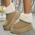 thumbnail image 6 of YLYL Women's Platform Mid Calf Snow Boots Round Toe Suede Fur Lined Comfortable Fashion Outdoor Winter Warm Boots, 6 of 9