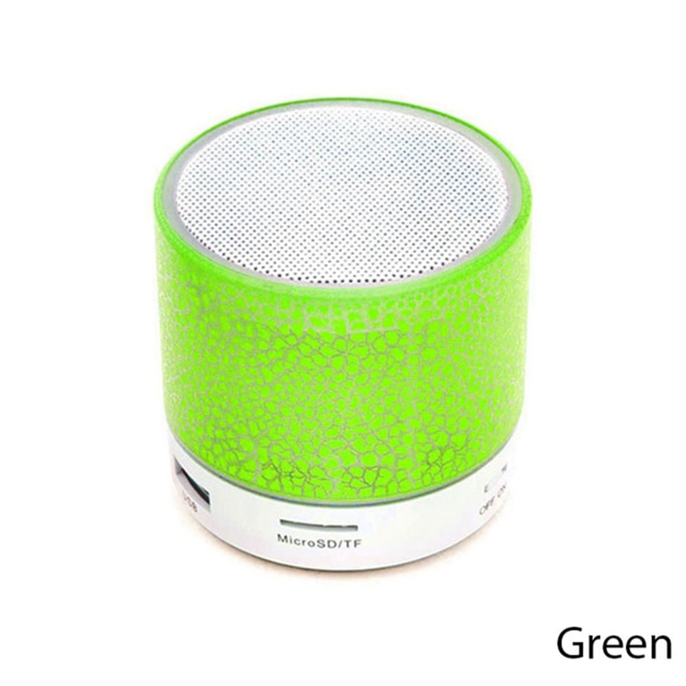 NovaSpark New Mini Flaw Bluetooth Audio System Portable Card insertion Subwoofer Sound System Led Illuminated Wireless Speaker Green