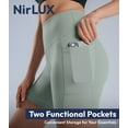 thumbnail image 5 of Nirlux Womens Biker Shorts With Pockets-Yoga Shorts For Women Regular & Plus Size For Gym & Yoga Size 10, 6" Inseam, Iceberg Green, 5 of 6