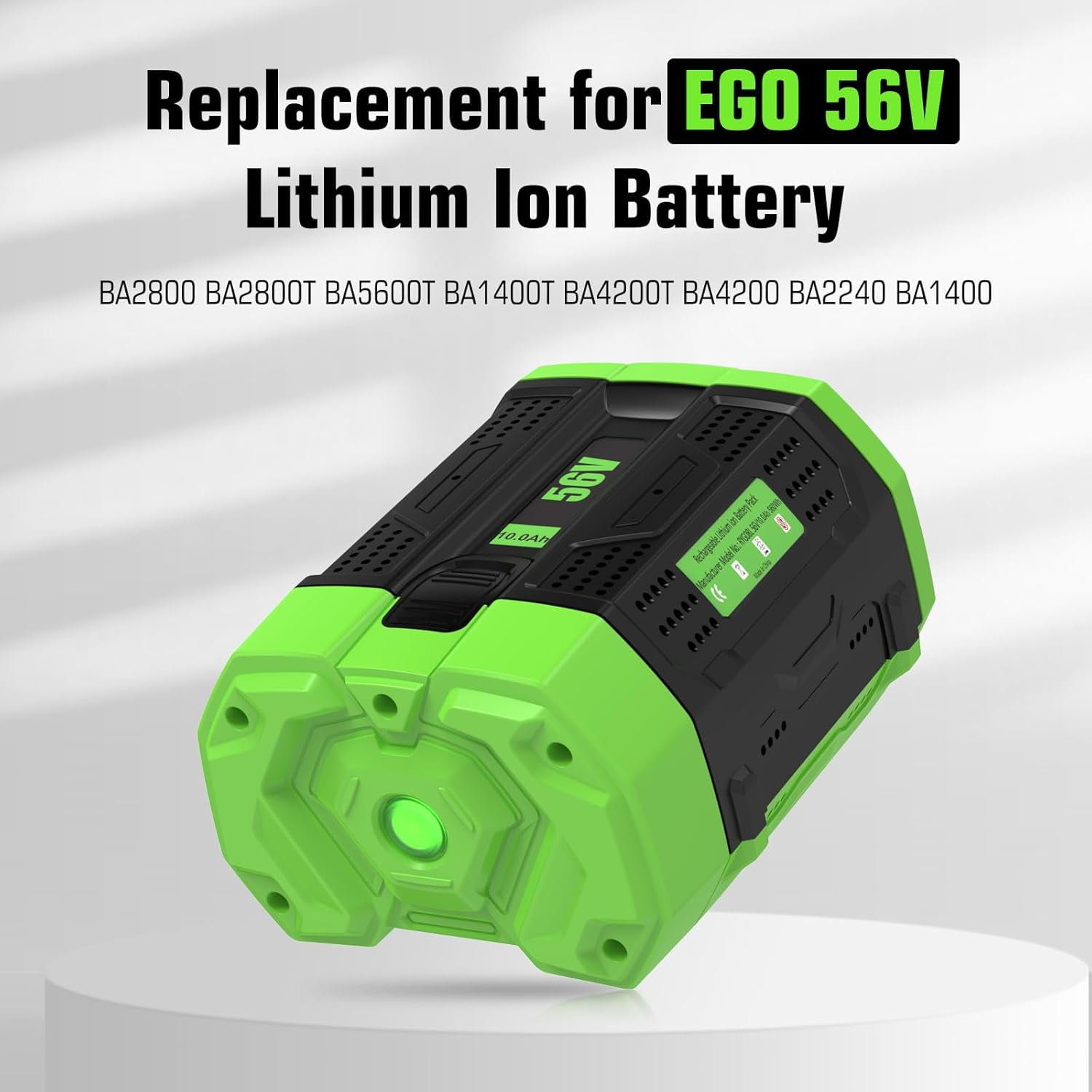 2 Packs 56V 10Ah Batteries Replacement for EGO Battery BA4200 BA4200T BA2800T BA2800 BA1400T Compatible with for EGO Power Tools