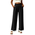 thumbnail image 2 of YuXingFu Womens Linen Pants Women Petite Relaxed Palazzo - Cargo Pocket Summer Black S, 2 of 7