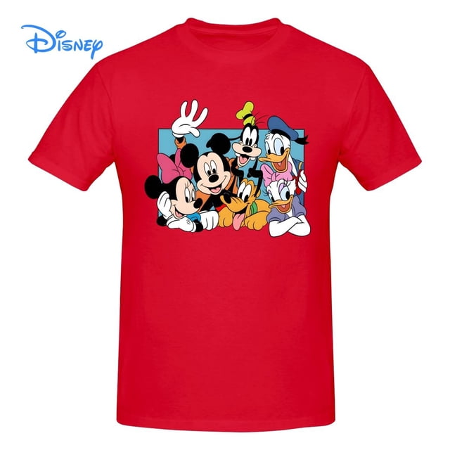 Disney Mickey Mouse Donald Duck And Friends T shirt Harajuku Short Sleeve T-shirt 100% Cotton Graphics Tshirt Brands Tee TopM Gao Jinjia LED
