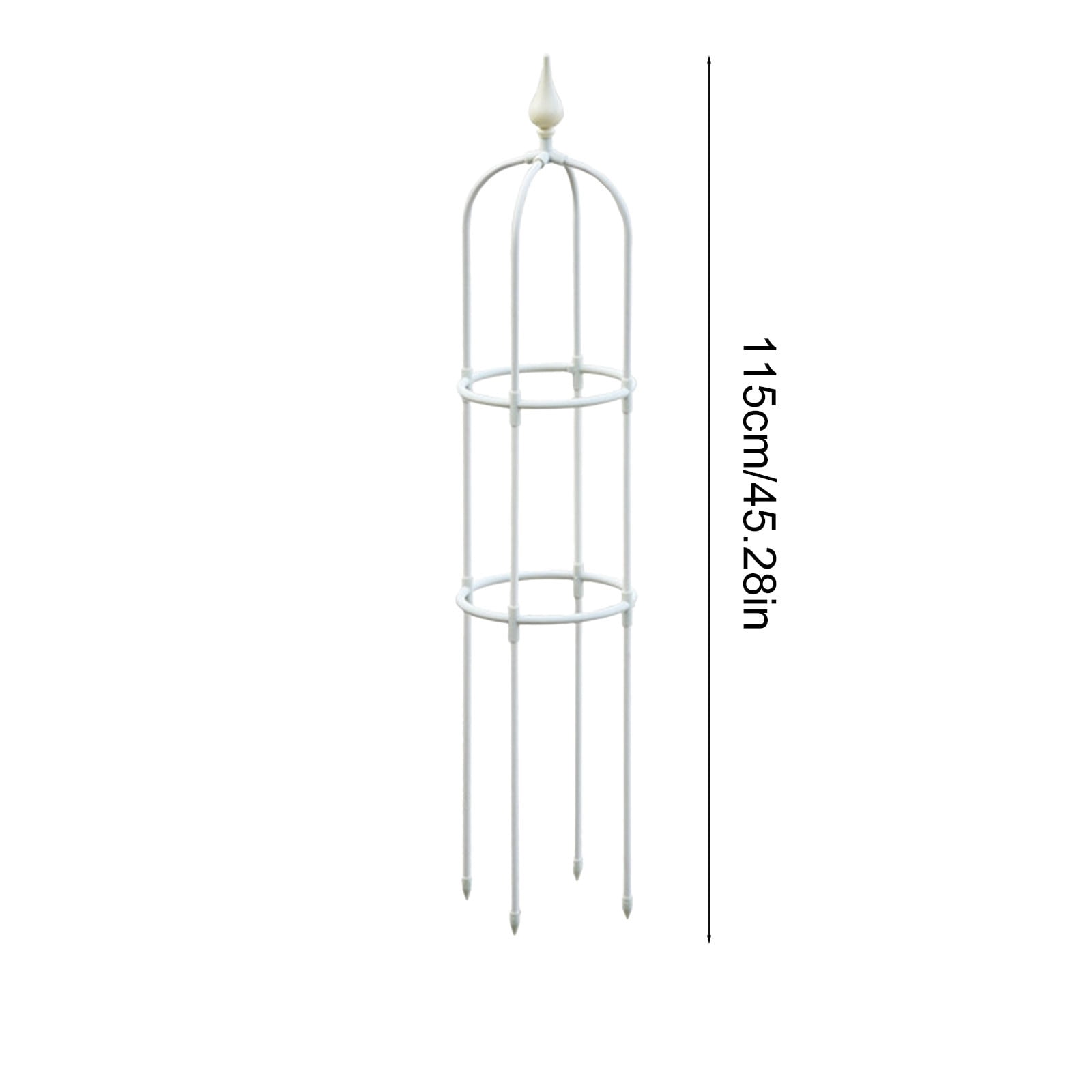 Cadancy Garden Obelisk Trellis Climbing Outdoor Plants Tall Metal Plants Support Cage with Spear Top Vertical Gardening Stand for Rose Ivy Cucumber Vine 45 Inch