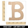 thumbnail image 2 of Letter B Uppercase Cute Typewriter Font Wood Holiday Christmas Tree Ornament Unfinished DIY Pre-Drilled Craft, 2 of 7