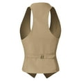 thumbnail image 4 of MixMatchy Women's Economy Dressy 3 Button Versatile Racerback Tuxedo Suit Vest Waistcoat, 4 of 5