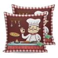 thumbnail image 7 of Red Retro Chef with Folk Cooking Food Outdoor Pillow Covers Waterproof Throw Pillow Cover 20x20in Set of 2,Square Decorative Pillowcases Cushion Case for Patio Sofa Couch,Buffalo Plaid Frame, 7 of 7