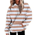 thumbnail image 2 of Ashirexll Hoodies for Women, Womens Hoodies Pullover, Ladies' Fashion Striped Loose Pocket Long Sleeve Hooded Sweatshirts Casual Tops, 2 of 5