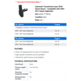 thumbnail image 2 of Automatic Transmission Input Shaft Speed Sensor - Compatible with 2009 - 2013 Toyota Highlander 2010 2011 2012, 2 of 2